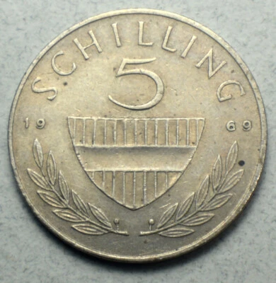 Austria 5 Shilling 1969 KM#2889a Europe Coin - Image 1 of 2