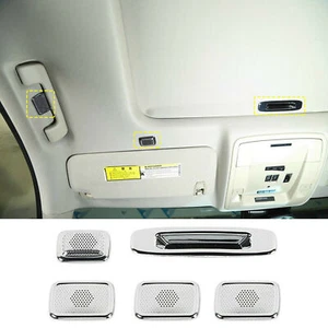 Chrome Roof Decor Cover microphone Trim Kit For Chevy Silverado GMC Sierra 14-18 - Picture 1 of 9