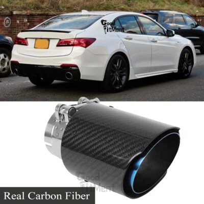 Stainless Steel Carbon Exhaust Tip 2.5" Inlet / 3.5" Outlet For Acura TLX A-Spec Foto 1 de 4