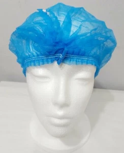 Premium Metal Detectable Mob Cap Blue Hair Net for Food Factory Processing Medic - Picture 1 of 7