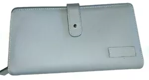 Kenneth Cole Reaction Leather Checkbook Wallet, Blue - Picture 1 of 6