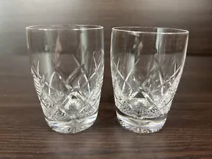 Lovely Pair Stuart England Beau Crystal 3 3/4” Old Fashioned Glasses - Picture 1 of 10