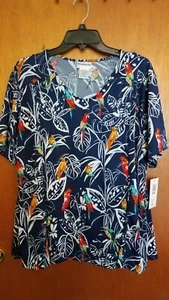 BonWorth Damen Top LP Navy Birds Neu mit Etikett - Bild 1 von 7