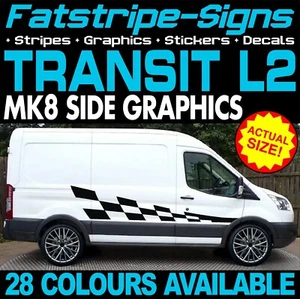 passend für Ford Transit MK8 L2 MWB GRAFIK AUFKLEBER STREIFEN CAMPER VAN WOHNMOBIL ST - Bild 1 von 2