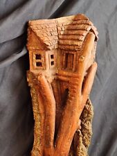 Fairy Tree House Carved Out Of Cottonwood Bark