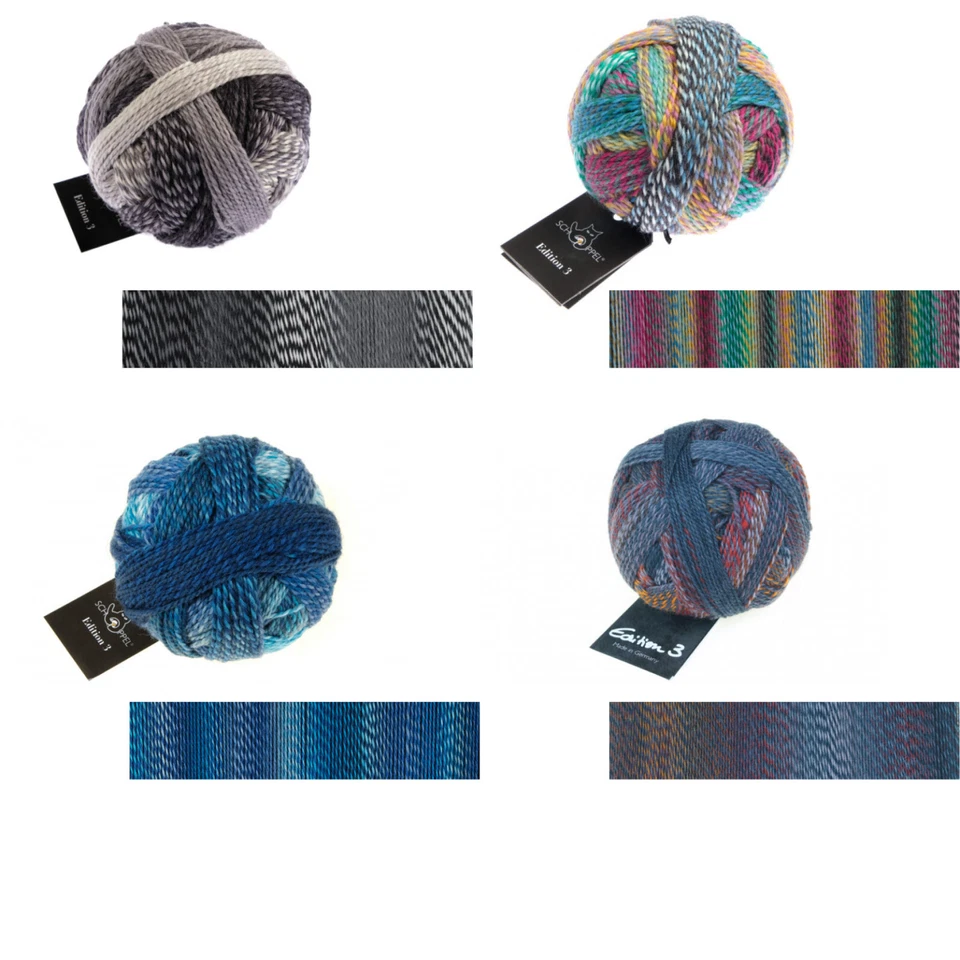 Schoppel EDITION 3 100% Schurwolle 50g/150m Nd. 3-3,5