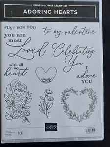 Stampin' Up! ADORING HEARTS (10) Stempelset - Herzen/Sätze/Blumen+++Neu/Retired - Bild 1 von 2