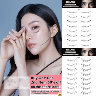 Women's Lower Eyelash False Eyelashes Sticker Tattoo Stickers Anti-Sweat Makeup - Image 1 of 4