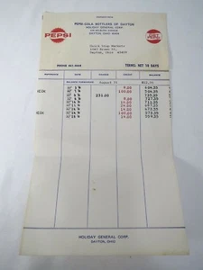 Pepsi-Cola Bottlers of Dayton Statement Balance Page Quick Stop Dayton OH 1976 - Picture 1 of 9