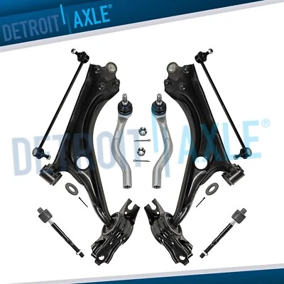 Front Lower Control Arms Sway Bars Tie Rod Ends Kit for 2016 - 2019 Honda Civic - Image 1 of 4