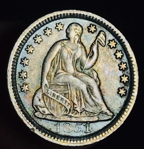 1851 Seated Liberty Half Dime 5C Ungraded Choice 90% Silver US Coin CC17052 Cover
