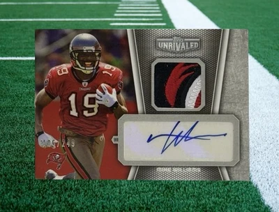 2010 Topps Unrivaled Autographed Patch #UAPMW Mike Williams Jersey Card /249 RC - Image 1 of 3