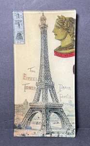 John Derian Eiffel Tower 4" x 9" Rectangle Glass Trinket Tray - Picture 1 of 3
