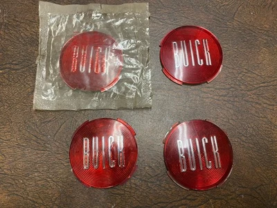 Set Of 4 OEM 1955 Buick Hub Cap Center Emblems #1168185 NOS Condition - Image 1 of 4