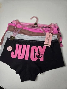 Juicy Couture Damen Gr. M BAUMWOLLE ELASTHAN OHNE ETIKETT BOYSHORTS SET MIT 5 HÖSCHEN. - Bild 1 von 10