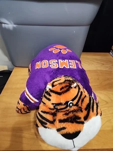 Clemson SC Tigers My Pillowpet Purple Orange Plush Tiger Team Fan NCAA Football - Picture 1 of 8