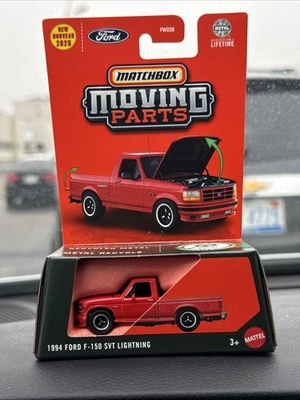 MATCHBOX MOVING PARTS 1994 FORD F150 LIGHTNING SVT 1:64 DIECAST TRUCK Red F-150 - Image 1 of 2