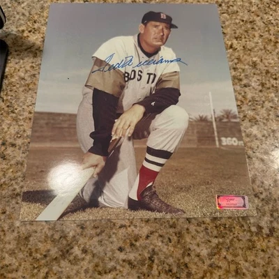 Ted Williams Signed 8x10 Photo Boston Red Sox Baseball Original - Image 1 of 3