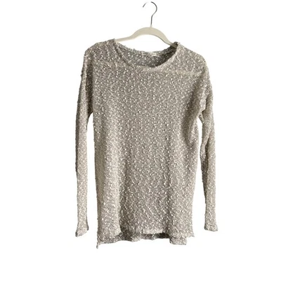 Suéter tejido para mujer Aéropostale XS plateado brillante manga larga Foto 1 de 3