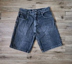 Vintage Southpole Shorts Mens 36 Black Baggy Loose Fit Grunge Skater Retro Y2K - Picture 1 of 7