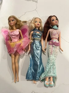 Two Mattel Myscene Barbie Masquerade Madness Chelsea Doll Plus 1 Fairy Doll Lot - Picture 1 of 13