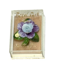 Broche con estuche de porcelana fina Royal Park en muy buena condición - Imagen 1 de 12