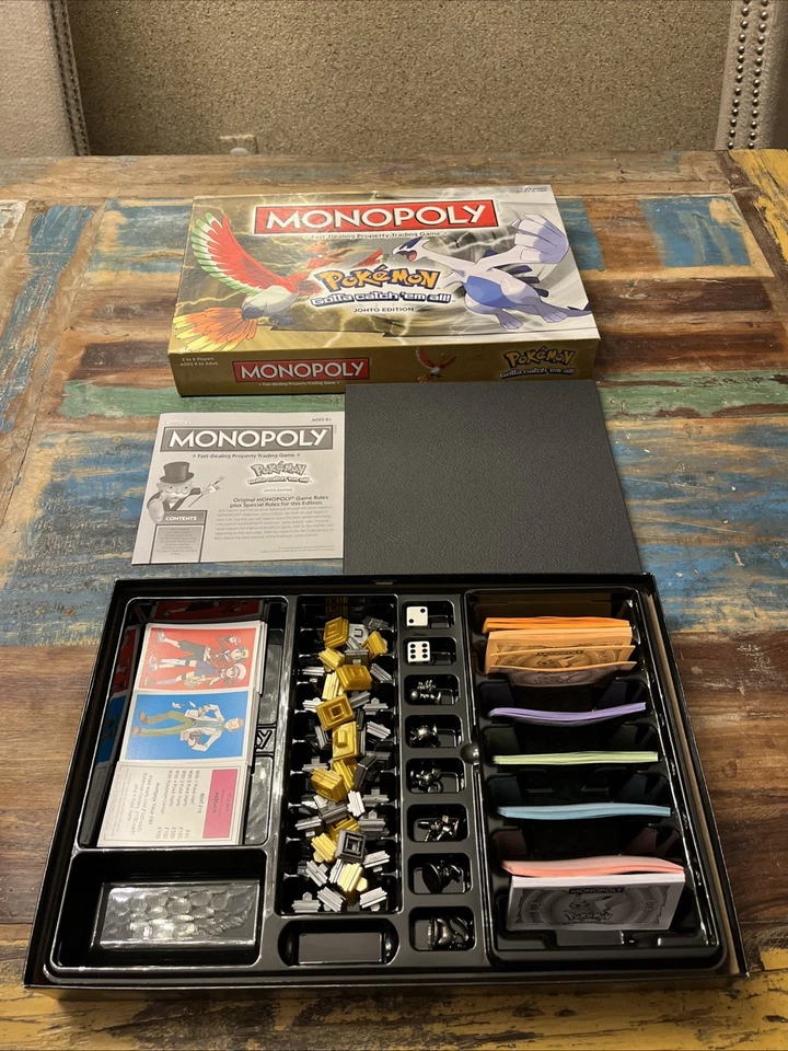 Monopoly Pokemon Johto Edition (Hasbro, 2016) Board Game 100% Complete - Image 1 of 4