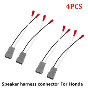 4Pcs Car Audio Speaker Wire Harness Connectors Adapter Fit For Honda Acura - Picture 1 of 9