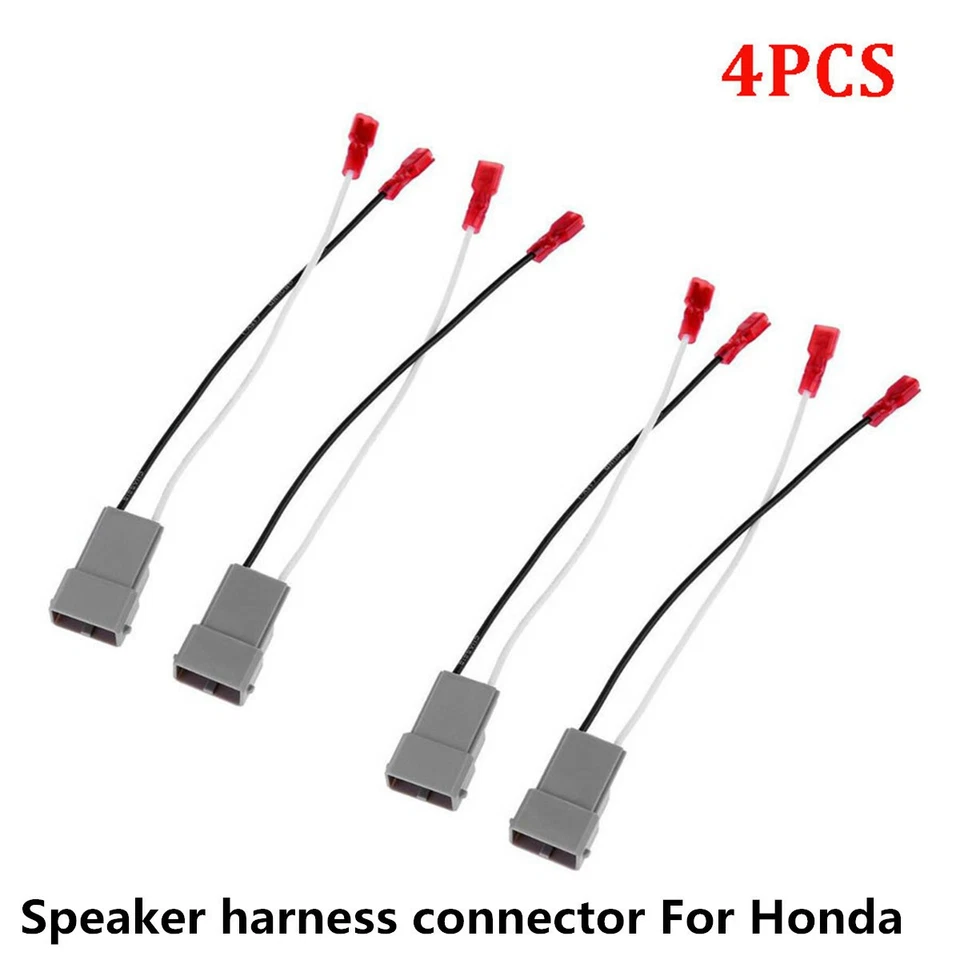 4Pcs Car Audio Speaker Wire Harness Connectors Adapter Fit For Honda Acura - Image 1 of 4