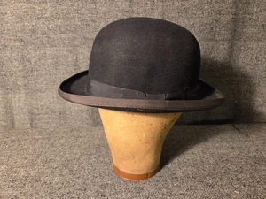 STETSON DERBY BOWLER HAT SIZE 7 BLACK - Picture 1 of 12