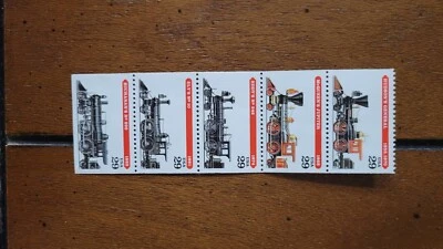 Sc2847a Steam Locomotive Booklet Pane Of 5 29c Stamps Mnh 1994 - Image 1 of 2