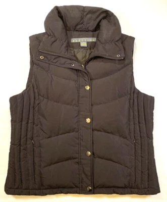 Kenneth Cole Puffer Vest Womens L Down Feathers Quilted Outdoor Hiking Zip Snap - Image 1 of 4