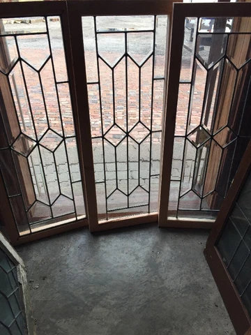 Sg1118 3 Available Price Separate Antique All Beveled Glass Transom Window Cover