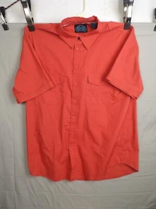 Bruno Shirt Mens Extra Large Tall Orange Cotton Poly Short Sleeve XLT - Picture 1 of 7