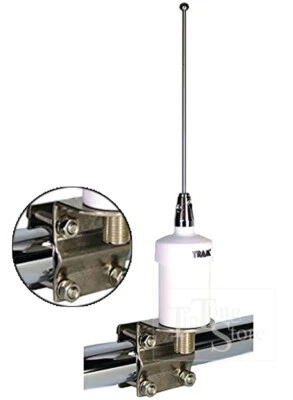 VHF Marine Radio Antenna Boat Signal Transceiver Receiver Stainless 15ft Cable - image 1 of 4