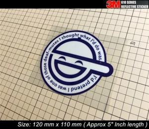 Hacker Logo The Laughing MAN Sticker Ghost IN THE Shell JDM Reflective #G02 - Picture 1 of 2