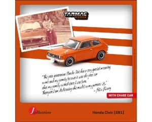 Coche diecast naranja Tarmac Works J Collection 1:64 Honda Civic (SB1) JC64-TL006-O - Imagen 1 de 4