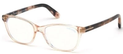 Marco de gafas de plástico rosa transparente ojo de gato Tom Ford TF5638-B 072 50-16-140 Foto 1 de 3