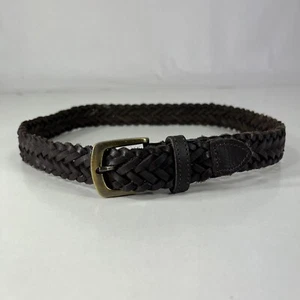 PLACE Brown Braided Genuine Leather Belt - Youth/Kids Size 20 - Picture 1 of 7