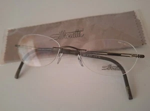 Neu Silhouette Brille Randlos 6685 49 17 140 Braun Titan Next Gen  - Bild 1 von 6