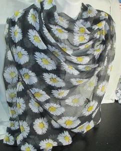 Chales de viscosa estampado de flores silenciador o diadema larga hijab - Imagen 1 de 7