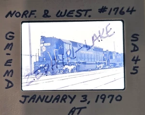 A13 Vintage 35mm Slide Norfolk & Western #1764 GM EMD SD45 Sloan New York 1970 - Picture 1 of 2