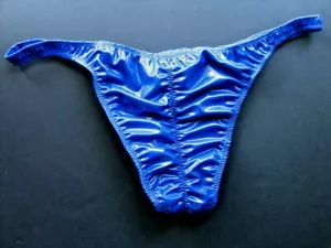 Men Shiny PVC Vinyl Swimsuit Ruche Gathered custom colors s m l or xl USA - Picture 1 of 1