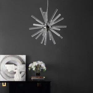 SAFAVIEH Gema Led 19 Inch Pendant | Chrome | - Picture 1 of 5