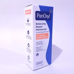 PanOxyl Balancing Repair Moisturizer Niacinamide Nighttime 3 oz Acne Prone Skin - Picture 1 of 5