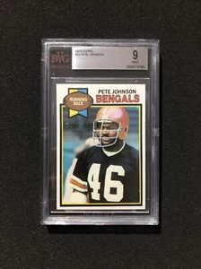 1979 Topps Football PETE JOHNSON #34 BVG/BGS GRADED 9 - MINT A - Picture 1 of 2