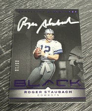 2023 Panini Black Roger Staubach Spotlight Signatures On Card Auto #14/15