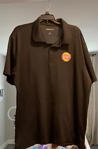 Lay’s Potato Chips 3 Button Black Polo Shirt With Logo SPORT-TEK 2 XL XXL - Picture 1 of 4