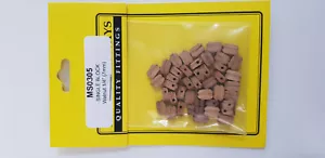 MS0305 Block, Single, Walnut 1/4" (7mm) 40/Pack - Foto 1 di 1
