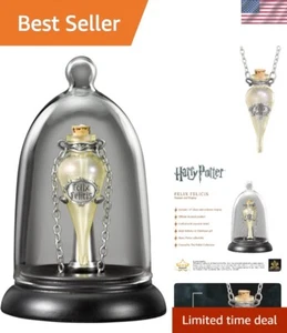 Collector's Glass Potion Bottle Pendant - Harry Potter Felix Felicis Necklace - Picture 1 of 7